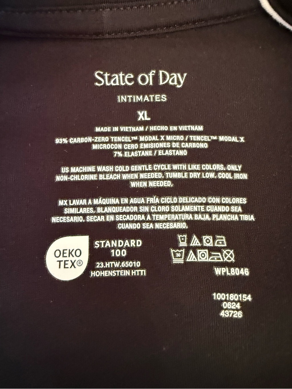 State of Day button down nightgown size XL - Picture 5 of 7